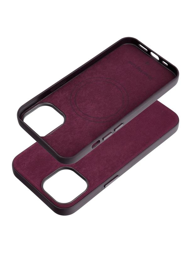 Futerał WOVEN MAG COVER kompatybilny z MagSafe do IPHONE 14 burgundowy