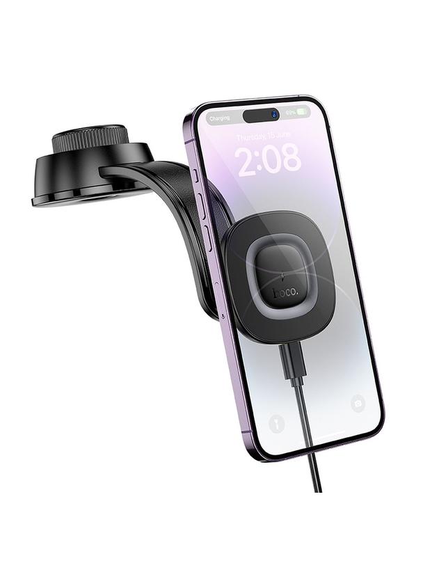 Uchwyt na telefon do samochodu indukcyjny Hoco 15W do deski HW31 czarny