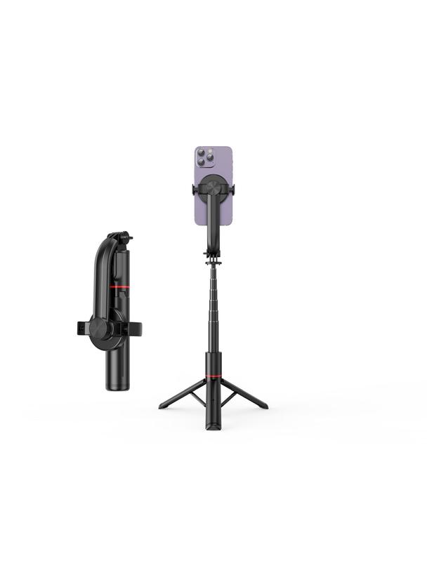 Uchwyt selfie z pilotem bezprzewodowym tripod kompatybilny z MagSafe SSTR-C09 czarny