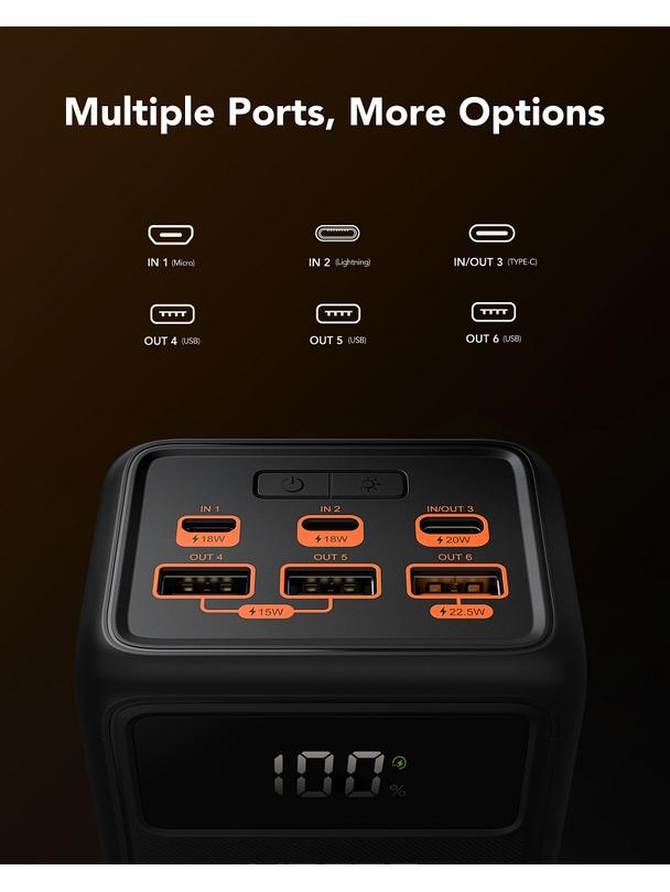 Powerbank Veger Tank Lite (W5001) PD QC3.0 5A 22,5W  50000 mAh czarny