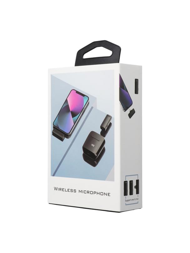 Mikrofon krawatowy bezprzewodowy Lightning z etui ładującym S11 czarny