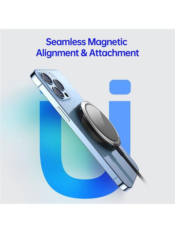 DUZZONA W1 - ładowarka indukcyjna kompatybilna z MagSafe 15W czarna