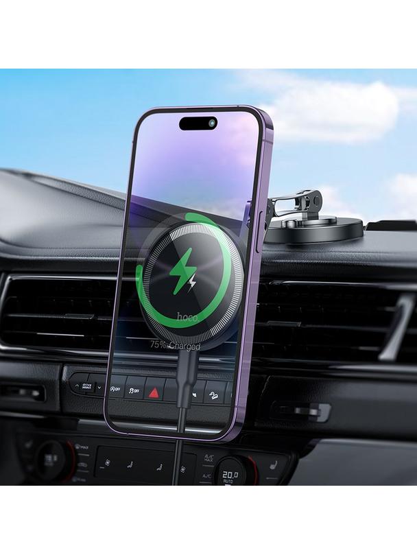 EOL HOCO uchwyt samochodowy indukcyjny do deski kompatybilny z MagSafe 15W HW26 czarny