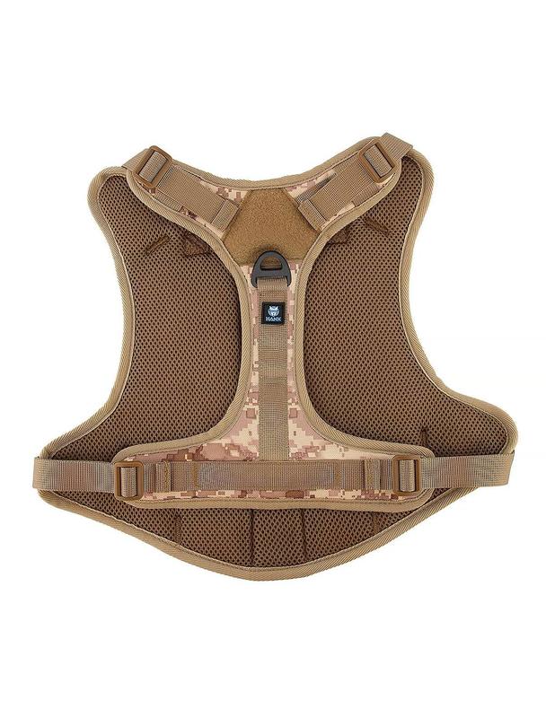 Szelki dla psa TACTICAL rozmiar M brązowe