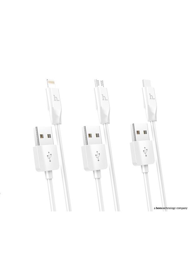 Kabel USB A do Lightning Hoco 2,1A 1 m X1 biały