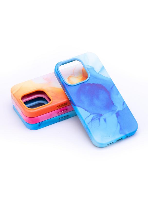 Futerał LEATHER MAG COVER kompatybilny z MagSafe do IPHONE 13 Pro Max blue splash