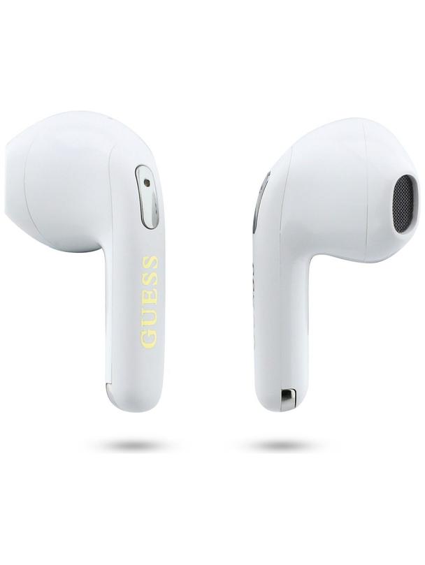 Słuchawki bezprzewodowe douszne Guess TWS GUTWSA15HETN (Small Round Script Print) khaki