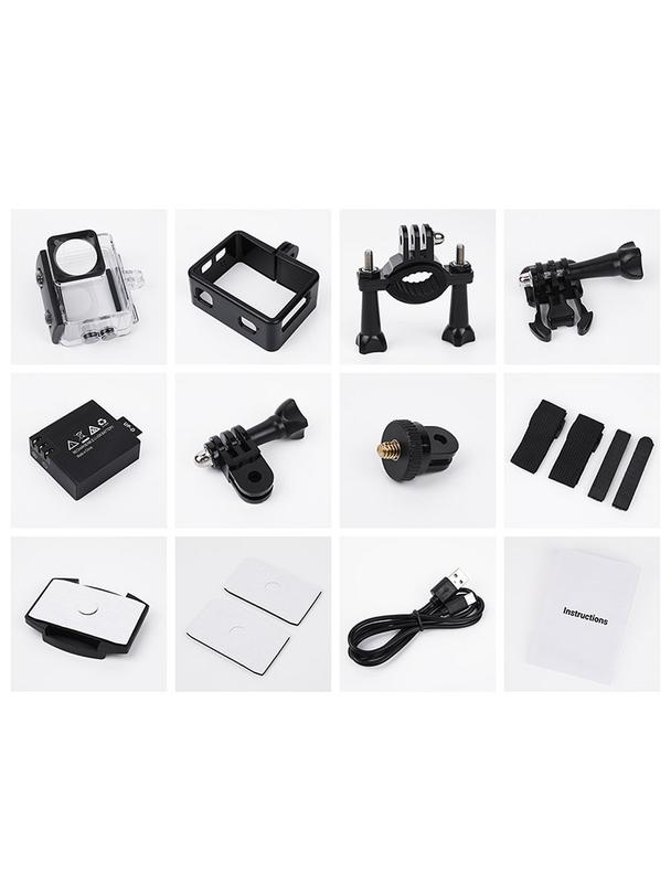 Kamera sportowa Hoco z dwoma wyświetlaczami 1,3" + 2" 1080P/30fps DV103 czarna