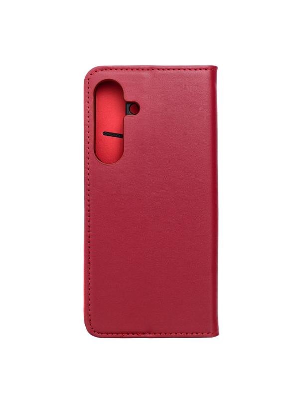 Kabura SMART PRO Book skórzana do SAMSUNG S25 FE bordowy