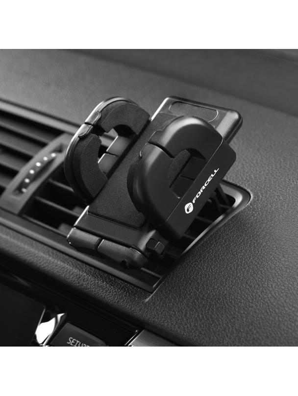 Uchwyt na telefon do samochodu uniwersalny Forcell F-Grip Regular do kratki czarny