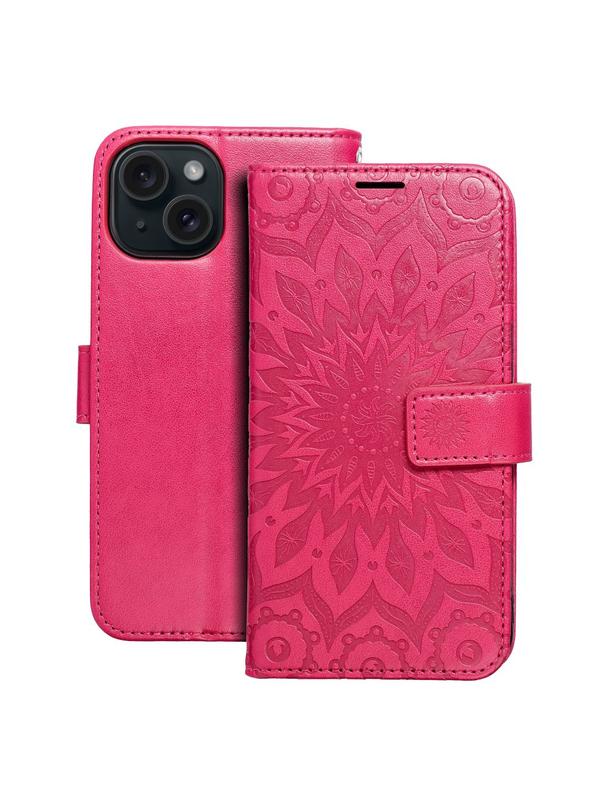 Kabura MEZZO Book do IPHONE 15 mandala magenta