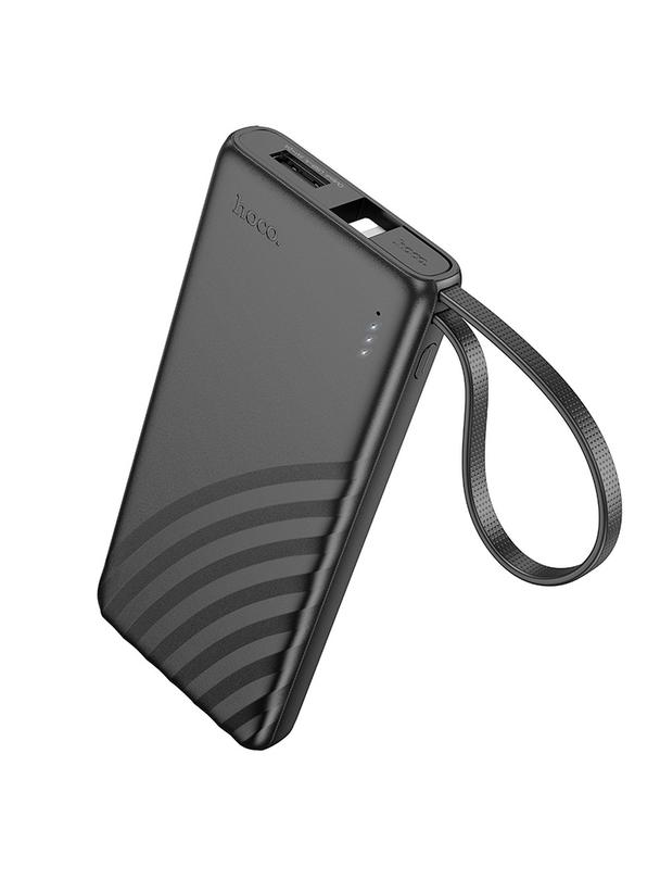Powerbank Hoco 5000 mAh 2A z wbudowanym kablem Lightning J129 czarny
