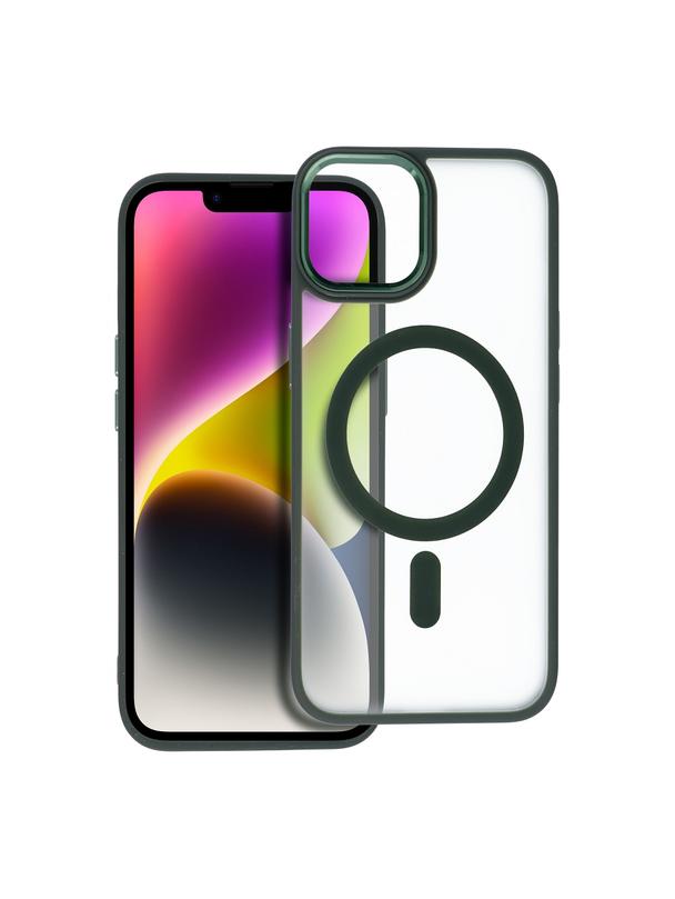 Futerał MATTE MAG COVER kompatybilny z MagSafe do IPHONE 14 zielony