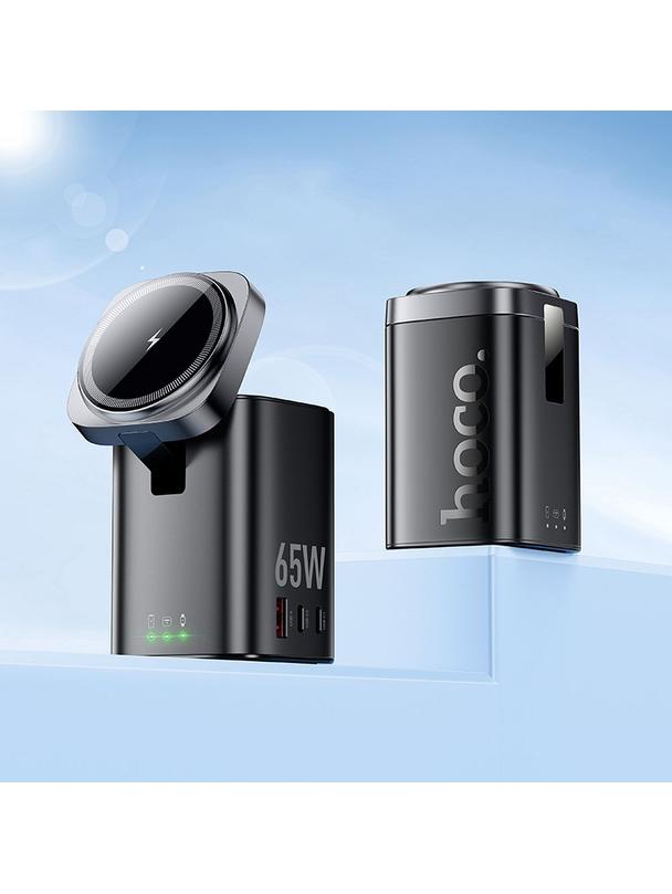 Ładowarka indukcyjna Hoco 6w1 PD QC 65W kompatybilna z Apple Watch CQ20A czarna