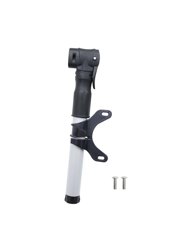 Mini pompka z uchwytem montażowym do roweru / hulajnogi FSPMP-387 czarno srebrna