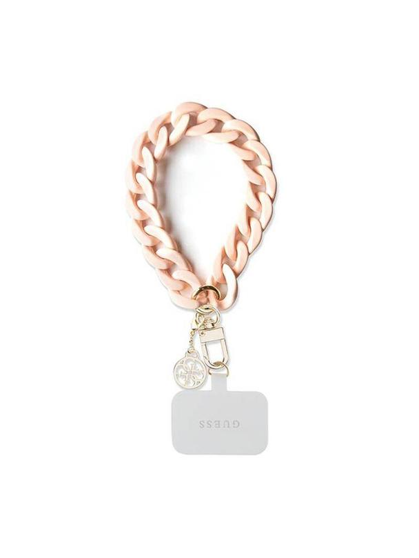GUESS hand strap GUOUCBMC4MP (Large Chain Acrylic 4G Charms) różowy