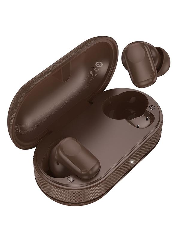 Słuchawki bezprzewodowe douszne Hoco TWS EQ19 brązowe