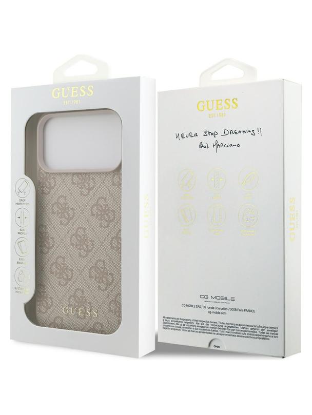 GUESS futerał do IPHONE 17 Pro Max GUHCP17XG4GFPI (PU 4G Classic) różowy