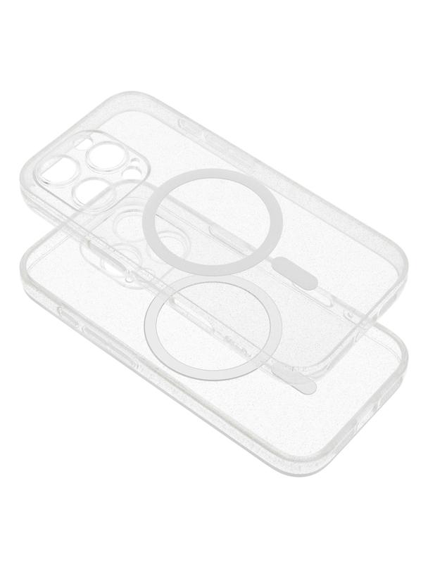 Futerał CLEAR MAG COVER kompatybilny z MagSafe do SAMSUNG S25 Ultra transparentny glitter