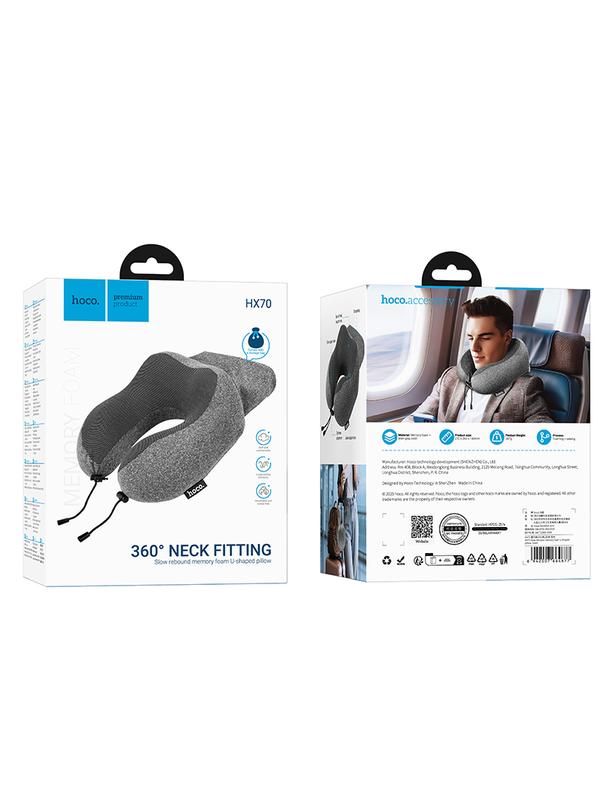 Poduszka turystyczna Hoco kształt "U" HX70 czarna