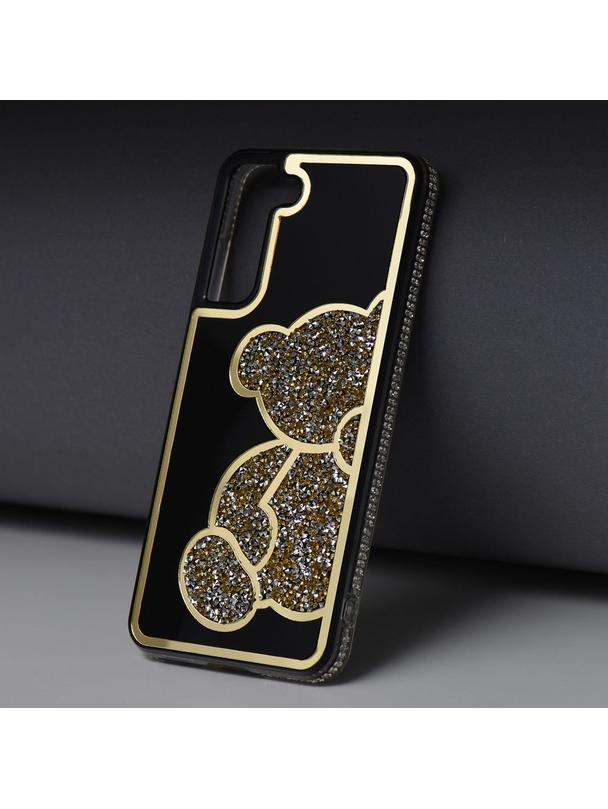 Futerał TEDDY BEAR do SAMSUNG S25 FE złoty