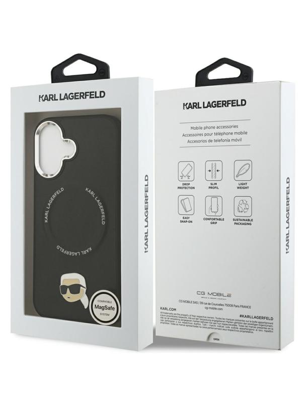 KARL LAGERFELD futerał do IPHONE 17 kompatybilny z MagSafe KLHMP17SPSMLRKLK (PU Karl Pin) czarny