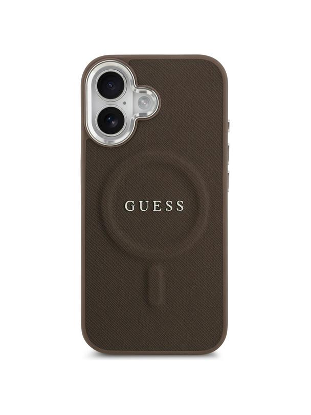 GUESS futerał do IPHONE 17 kompatybilny z MagSafe GUHMP17SPSAREGSW (PU W/ Classic Logo) brązowy
