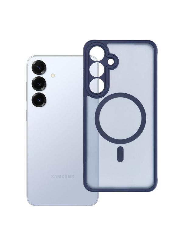 Futerał do Samsung S25 PLUS Full Matte Mag Cover zgodny z MagSafe niebieski