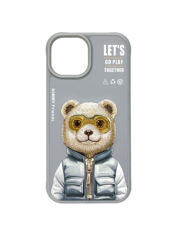 NIMMY futerał COOL&CUTE 2.0 Bear do IPHONE 15 szary