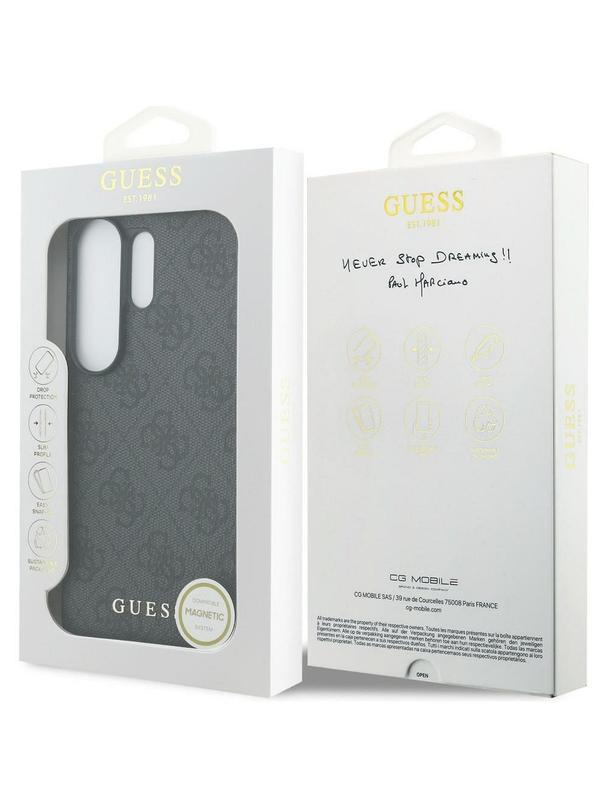 GUESS futerał do SAMSUNG S26 Ultra GUHMS26LGF4GGR (PU 4G Classic Logo with Charm) czarny