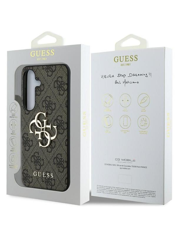 GUESS futerał do SAMSUNG S25 Plus GUHCS25M4GMGBR (Big 4G Logo Classic) brązowy