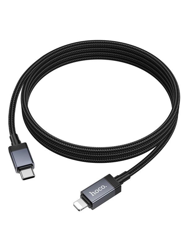 Kabel USB C do Lightning Hoco PD 27W z wyświetlaczem 1 m X118 czarny