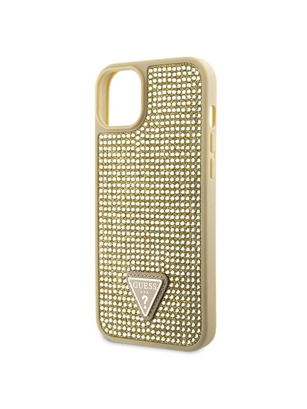 GUESS futerał do IPHONE 13 / 14 / 15 GUHCP14SHDGTPD (Rhinestone Triangle) złoty