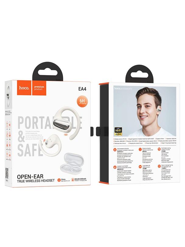 Słuchawki bezprzewodowe douszne Hoco TWS EA4 białe
