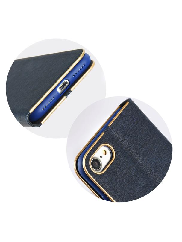 Kabura LUNA Book Gold do IPHONE 7 / 8 / SE 2020 / SE 2022 granatowy