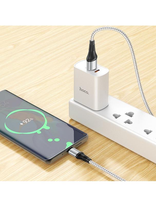 Kabel USB A do USB C Hoco 3A 1 m X50 szary