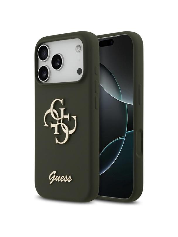GUESS futerał do IPHONE 17 Pro Max GUHCP17XSC4GSMA (Silicone W/ Big 4G Script) khaki