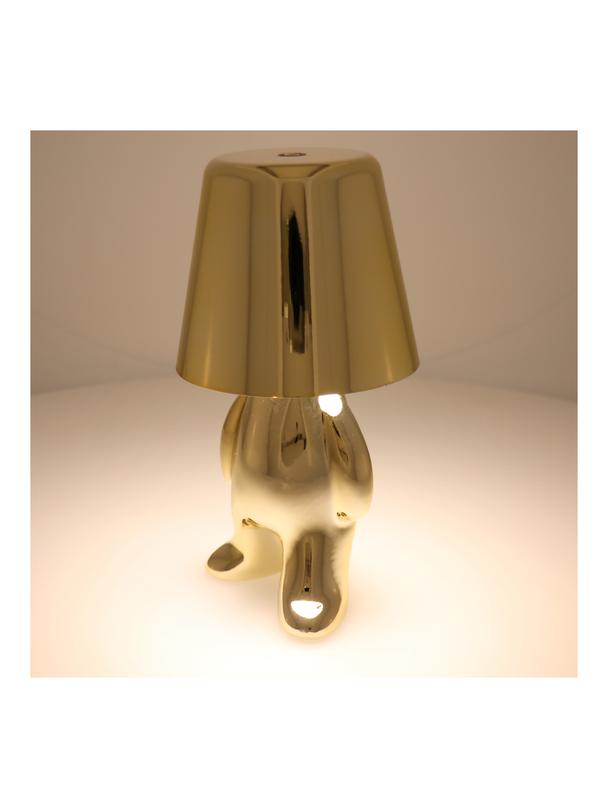 Lampka nocna GOLD MAN Art Deco stojący (wzór 8) MLTL