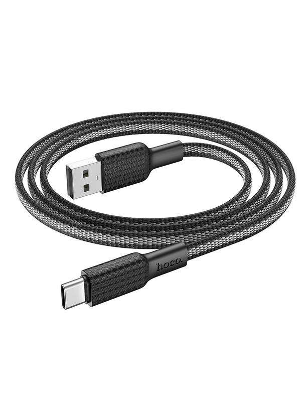 Kabel USB A do USB C Hoco 3A 1 m X69 czarno biały