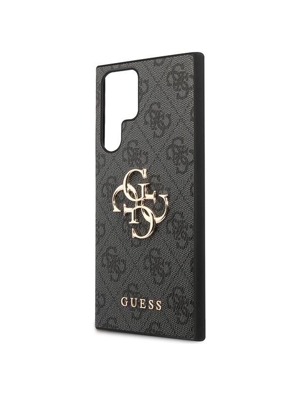 GUESS futerał do SAMSUNG S24 Ultra GUHCS24L4GMGGR (Leather 4G Metal Logo) czarny