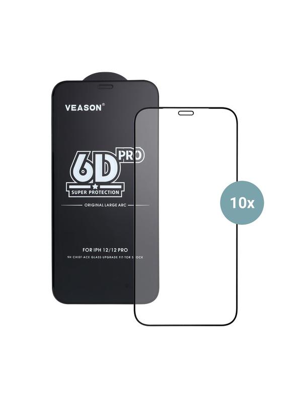 Szkło Hartowane 6D Pro Veason Glass (SET 10in1) - do Iphone 13 Pro / 14 czarny
