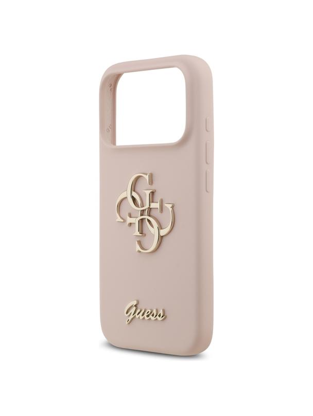 GUESS futerał do IPHONE 17 Pro GUHCP17LSC4GSMP (Silicone W/ Big 4G Script) różowy