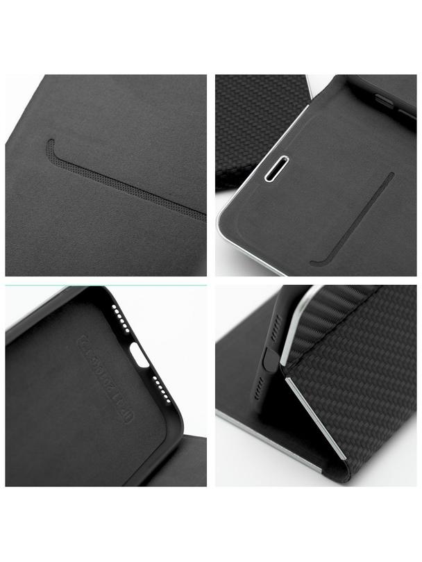 Kabura LUNA Book Carbon do IPHONE 17 Air czarny