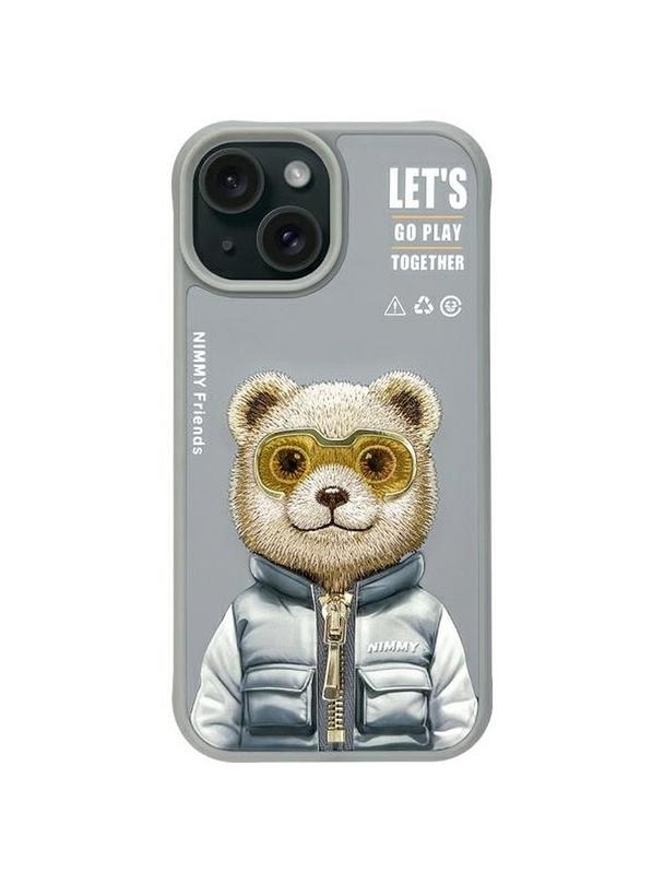 NIMMY futerał COOL&CUTE 2.0 Bear do IPHONE 15 szary