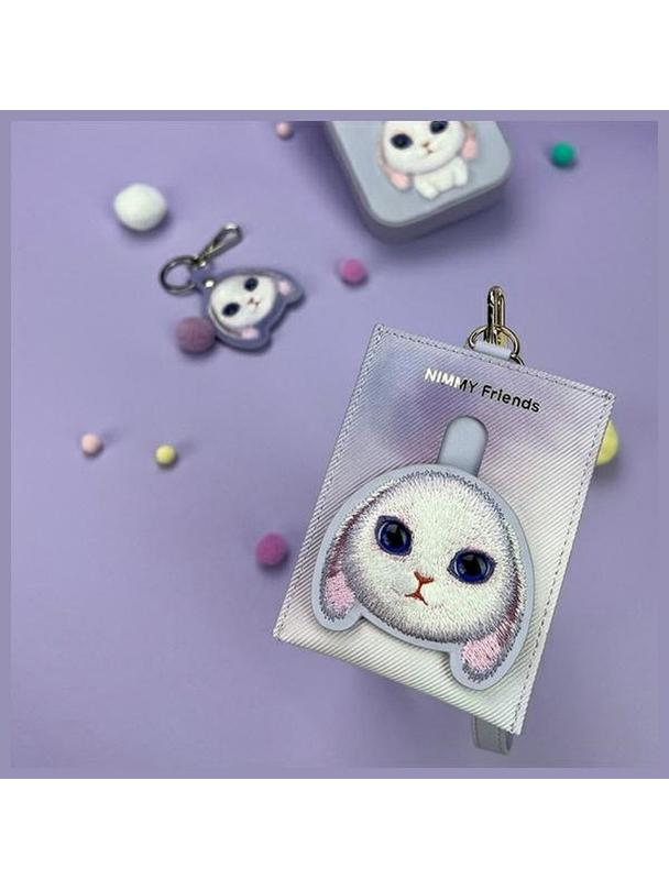 NIMMY portfel na karty BIG EYED PET 2.0 Rabbit fioletowy