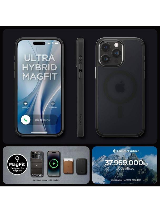 SPIGEN futerał ULTRA HYBRID MAG kompatybilny z MagSafe do IPHONE 16 Pro frost black