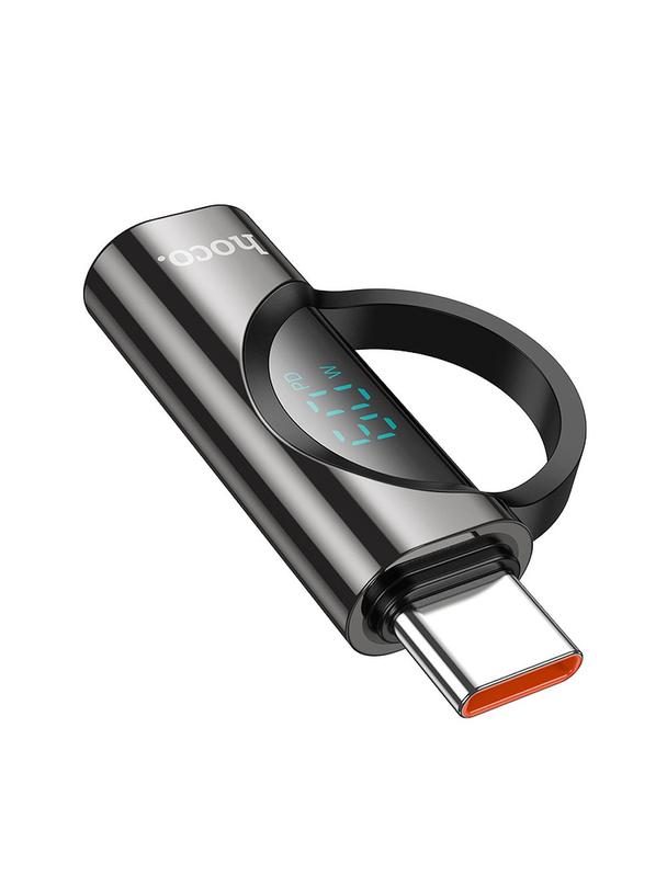Adapter USB C do Lightning Hoco 3A 60W z wyświetlaczem UA32A czarny