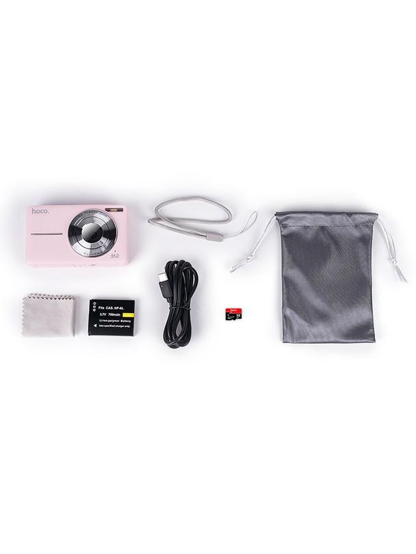 Aparat cyfrowy Hoco 5MP 2,8" Full HD DV202 różowy