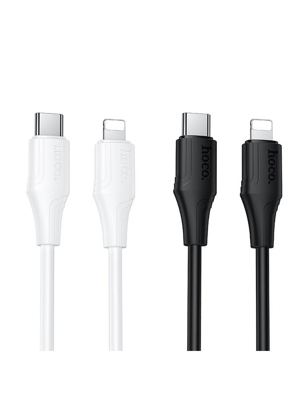 Kabel USB C do Lightning Hoco 27W silikonowy 1 m X124 czarny