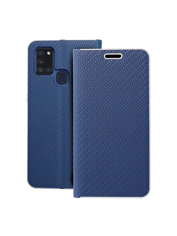 Kabura LUNA Book Carbon do SAMSUNG A21s niebieski
